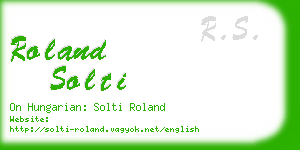 roland solti business card